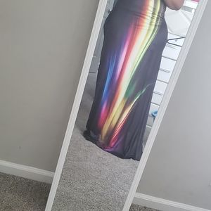 Woman colorful dresses